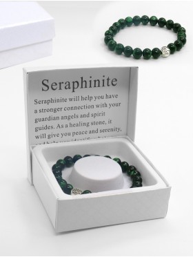 Seraphinite Bead Bracelets with Gift Box. 